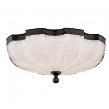  S2516-700R - Cupola 16in 120/277V LED Flush Mount in Aged Brass with Radiance Crystal Dust